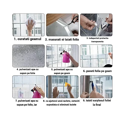 Folie Reflexiva protectie Geamuri montare pe interior si protectie solara UV NEAGRA 45 x 300 cm Folie Reflexiva protectie Geamuri montare pe interior si protectie solara UV NEAGRA 45 x 300 cm