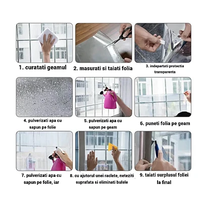 Folie Reflexiva protectie Geamuri montare pe interior si protectie solara UV ALBASTRA 45 x 300 cm Folie Reflexiva protectie Geamuri montare pe interior si protectie solara UV ALBASTRA 45 x 300 cm