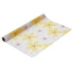 Folie autoadeziva geam cu flori galbene 45 x 500 cm