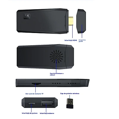 Consola Retro Tip Stick 10.000 de Jocuri Video Instalate 2 Controler Wireless HDMI USB wireless Consola Retro Tip Stick 10.000 de Jocuri Video Instalate 2 Controler Wireless HDMI USB wireless