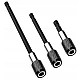 Set 3 prelungitoare pentru surubelnita 60mm 100mm 150mm negru Set 3 prelungitoare pentru surubelnita 60mm 100mm 150mm negru