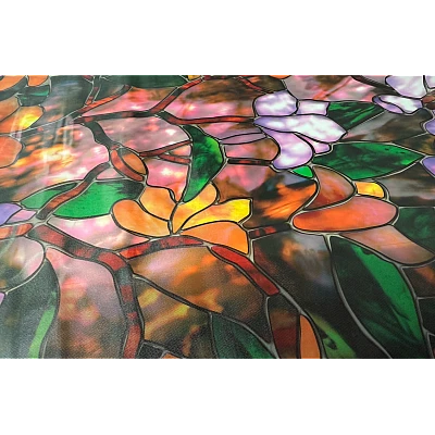 Folie autoadeziva pentru geam flori colorate 45 x 500 cm Folie autoadeziva pentru geam flori colorate 45 x 500 cm