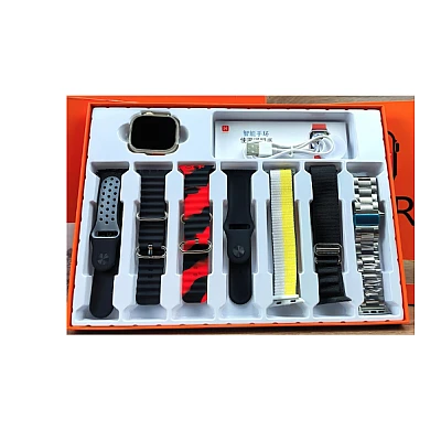 Ceas smartwatch ultra 3 cu 7 bratari culori diferite Ecran tactil HD Ceas smartwatch ultra 3 cu 7 bratari culori diferite Ecran tactil HD