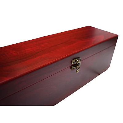 Cutie pentru Vin din Lemn cu 4 Accesorii Tirbuson Dop elegant Dop servire Inel antipicurare 36 x 11cm
