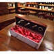 Cutie pentru Vin din Lemn cu 4 Accesorii Tirbuson Dop elegant Dop servire Inel antipicurare 36 x 11cm