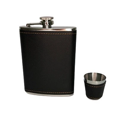 Set cadou format din 4 piese plosca palnie pahar tip shot si tabachera NEGRU SIMPLU Set cadou format din 4 piese plosca palnie pahar tip shot si tabachera NEGRU SIMPLU