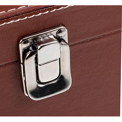 Cutie pentru Vin cu 4 Accesorii Tirbuson taietor capison inel dop metalic PIELE MARO Cutie pentru Vin cu 4 Accesorii Tirbuson taietor capison inel dop metalic PIELE MARO