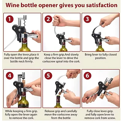 Set premium accesorii profesionale pentru vin in cutie de lemn 9 elemente kitul somelierului Set premium accesorii profesionale pentru vin in cutie de lemn 9 elemente kitul somelierului