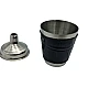 Set Cadou Plosca cu 4 Pahare si palnie model piele sarpe NEGRU Set Cadou Plosca cu 4 Pahare si palnie model piele sarpe NEGRU