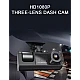 Camera Auto Dvr de Bord Full Hd 1080p Camp Vizual Ultra Larg de 170 grade Ecran Lcd 3 Lentile