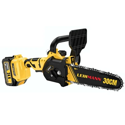 Drujba electrica LEIHMANN lama 30CM cu 2 acumulatori 24V 5AH galben cu negru Drujba electrica LEIHMANN lama 30CM cu 2 acumulatori 24V 5AH galben cu negru