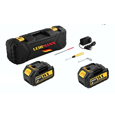 Drujba electrica LEIHMANN lama 30CM cu 2 acumulatori 24V 5AH galben cu negru Drujba electrica LEIHMANN lama 30CM cu 2 acumulatori 24V 5AH galben cu negru