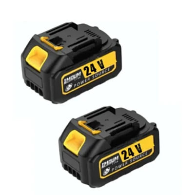 Drujba electrica LEIHMANN lama 30CM cu 2 acumulatori 24V 5AH galben cu negru