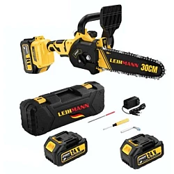 Drujba electrica LEIHMANN lama 30CM cu 2 acumulatori 24V 5AH galben cu negru