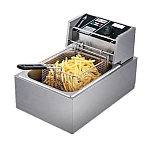Friteuza Electrica Capacitate 6 litri din Inox Putere 2500W Uz Profesional sau Personal