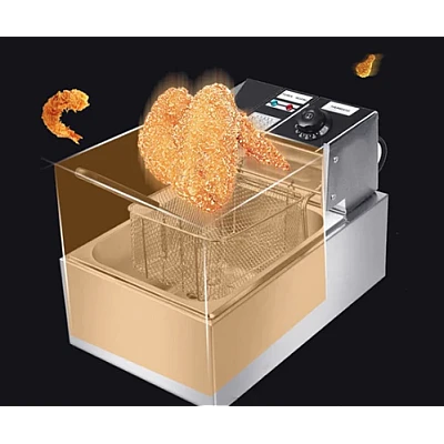 Friteuza Electrica Capacitate 6 litri din Inox Putere 2500W Uz Profesional sau Personal Friteuza Electrica Capacitate 6 litri din Inox Putere 2500W Uz Profesional sau Personal