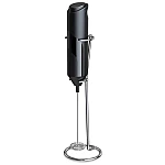 Mixer spuma de lapte negru cu stand vertical ideal pentru cappuccino caffe latte