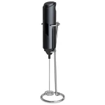 Mixer spuma de lapte negru cu stand vertical ideal pentru cappuccino caffe latte Mixer spuma de lapte negru cu stand vertical ideal pentru cappuccino caffe latte