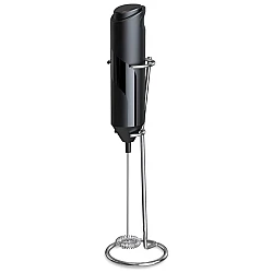 Mixer spuma de lapte negru cu stand vertical ideal pentru cappuccino caffe latte