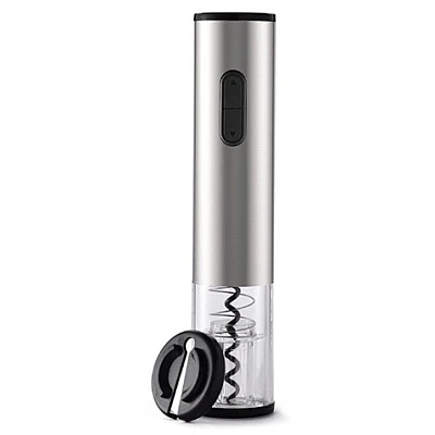 Tirbuson electric pentru sticle de vin cu dispozitiv inlaturare sigiliu Argintiu Tirbuson electric pentru sticle de vin cu dispozitiv inlaturare sigiliu Argintiu