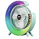 Mini ventilator de birou rotund cu LED RGB Mini ventilator de birou rotund cu LED RGB