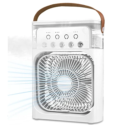 Ventilator portabil 3 1n 1 racorire umidificare si iluminare in 7 culori Ventilator portabil 3 1n 1 racorire umidificare si iluminare in 7 culori