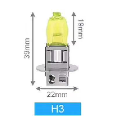 Set 2 becuri LED auto H3 de 12V 100W 6000K HOD galbene XENON Set 2 becuri LED auto H3 de 12V 100W 6000K HOD galbene XENON
