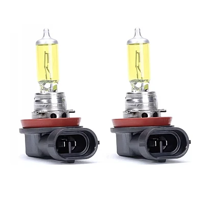Set 2 becuri LED auto H11 de 12V 100W 6000K HOD galbene XENON Set 2 becuri LED auto H11 de 12V 100W 6000K HOD galbene XENON