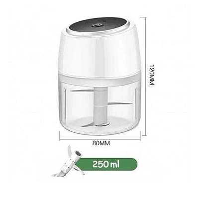 UB Mini tocator electric 3 cutite incarcare USB pentru usturoi si alte legume 250ml BS