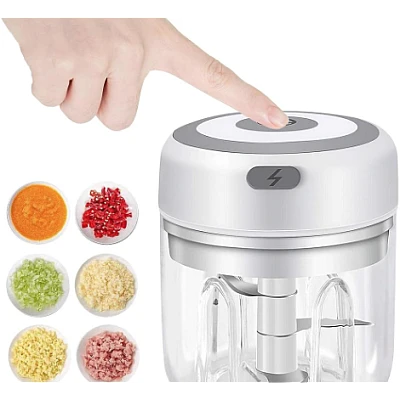 UB Mini tocator electric 3 cutite incarcare USB pentru usturoi si alte legume 250ml BS