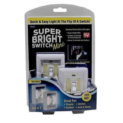 Set 2 x Intrerupatoare fara fir cu LED Super Bright Switch Set 2 x Intrerupatoare fara fir cu LED Super Bright Switch