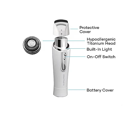 Epilator facial Hipolergenic pentru dama cu led NuBrilliance HAIRLESS Epilator facial Hipolergenic pentru dama cu led NuBrilliance HAIRLESS