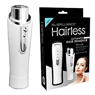 Epilator facial Hipolergenic pentru dama cu led NuBrilliance HAIRLESS Epilator facial Hipolergenic pentru dama cu led NuBrilliance HAIRLESS