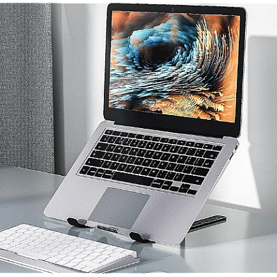 Suport tableta sau laptop plastic ABS reglaj 6 niveluri negru Suport tableta sau laptop plastic ABS reglaj 6 niveluri negru