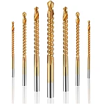 Set de 6 burghii AURII din Otel de la 3 la 8mm