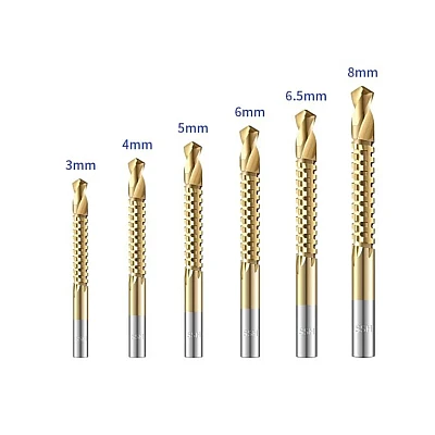 Set de 6 burghii AURII din Otel de la 3 la 8mm Set de 6 burghii AURII din Otel de la 3 la 8mm