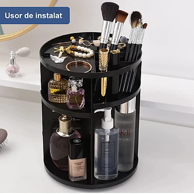 Organizator cosmetice rotativ 360 grade suport ajustabil OFF Organizator cosmetice rotativ 360 grade suport ajustabil OFF