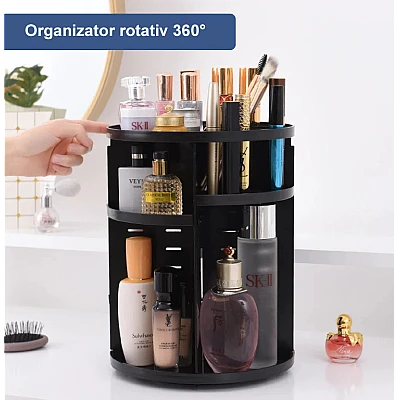 Organizator cosmetice rotativ 360 grade suport ajustabil OFF Organizator cosmetice rotativ 360 grade suport ajustabil OFF