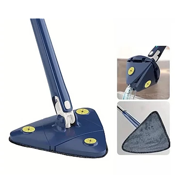 Mop multifunctional pentru suprafete uscate si ude cap triunghiular rotativ Mop multifunctional pentru suprafete uscate si ude cap triunghiular rotativ