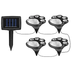 Set 4 Lampi solare led tip labuta de caine cu infigere in gazon