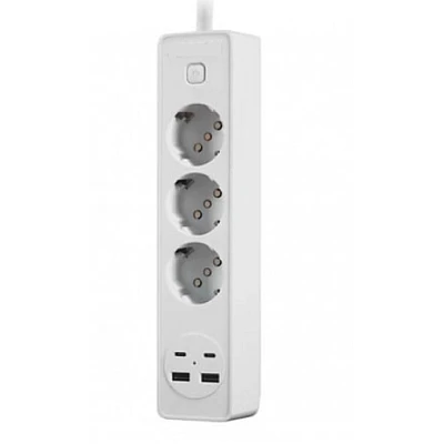 Prelungitor OG2203 cu 3 prize 2 porturi USB si 2 porturi USB C Prelungitor OG2203 cu 3 prize 2 porturi USB si 2 porturi USB C