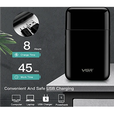 Aparat de ras electric profesional VGR V 390 reincarcabil USB