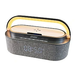 Boxa Bluetooth MD S305 cu lumina LED incarcator wireless si ceas