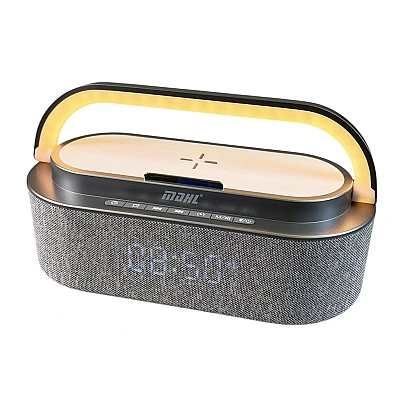 Boxa Bluetooth MD S305 cu lumina LED incarcator wireless si ceas Boxa Bluetooth MD S305 cu lumina LED incarcator wireless si ceas