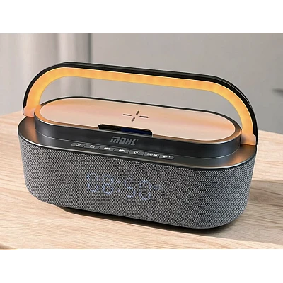 Boxa Bluetooth MD S305 cu lumina LED incarcator wireless si ceas Boxa Bluetooth MD S305 cu lumina LED incarcator wireless si ceas