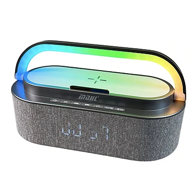 Boxa Bluetooth MD S305 cu lumina LED incarcator wireless si ceas Boxa Bluetooth MD S305 cu lumina LED incarcator wireless si ceas