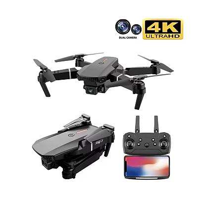 Drona E88 PRO 4K brate pliabile 2 camere wifi buton de Return To Home camera 4k HD cu transmisie live pe telefon Drona E88 PRO 4K brate pliabile 2 camere wifi buton de Return To Home camera 4k HD cu transmisie live pe telefon