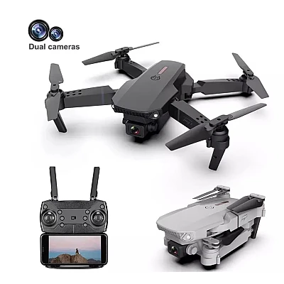 Drona E88 PRO 4K brate pliabile 2 camere wifi buton de Return To Home camera 4k HD cu transmisie live pe telefon Drona E88 PRO 4K brate pliabile 2 camere wifi buton de Return To Home camera 4k HD cu transmisie live pe telefon