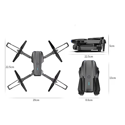 Drona cu camera E99 Pro Pliabila Telecomanda 3 moduri viteza Negru Drona cu camera E99 Pro Pliabila Telecomanda 3 moduri viteza Negru