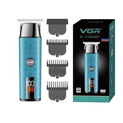 Set aparat de tuns fara fir VGR V 943 cu 3 distantiere afisaj LED Set aparat de tuns fara fir VGR V 943 cu 3 distantiere afisaj LED
